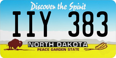 ND license plate IIY383
