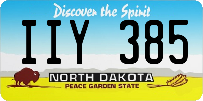 ND license plate IIY385