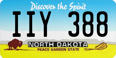 ND license plate IIY388
