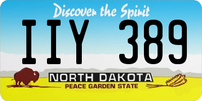 ND license plate IIY389