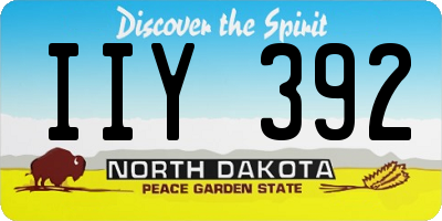 ND license plate IIY392