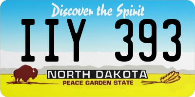 ND license plate IIY393