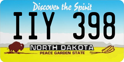 ND license plate IIY398