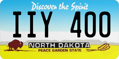 ND license plate IIY400