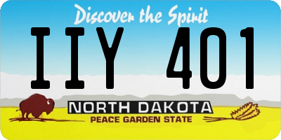 ND license plate IIY401