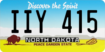 ND license plate IIY415