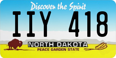 ND license plate IIY418