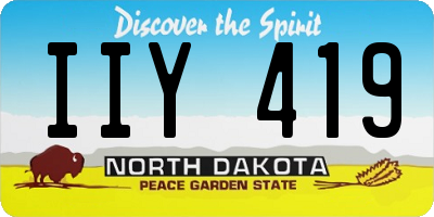 ND license plate IIY419