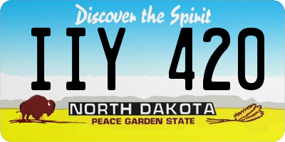 ND license plate IIY420