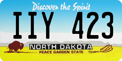 ND license plate IIY423