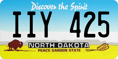 ND license plate IIY425