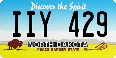 ND license plate IIY429