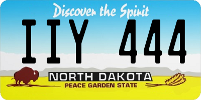 ND license plate IIY444