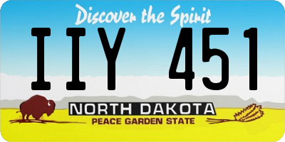 ND license plate IIY451
