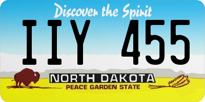 ND license plate IIY455