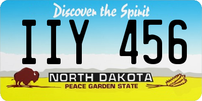 ND license plate IIY456