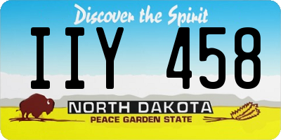 ND license plate IIY458