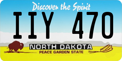 ND license plate IIY470