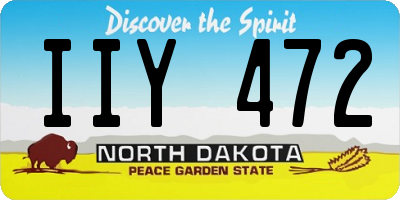 ND license plate IIY472