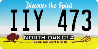 ND license plate IIY473