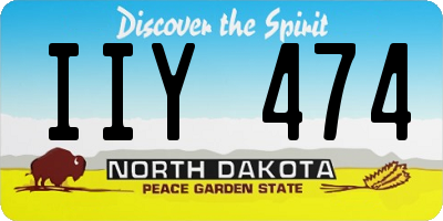 ND license plate IIY474