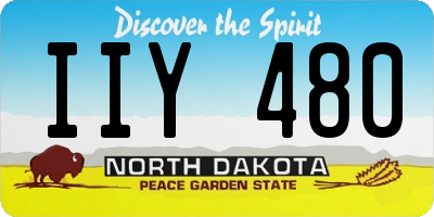 ND license plate IIY480