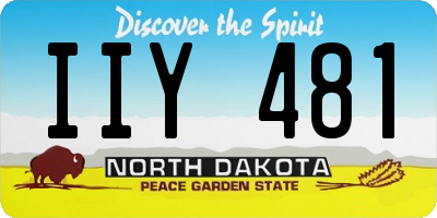 ND license plate IIY481