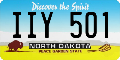 ND license plate IIY501