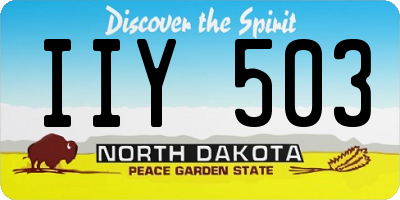 ND license plate IIY503