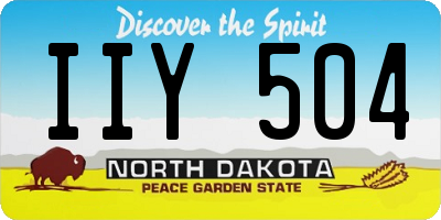 ND license plate IIY504