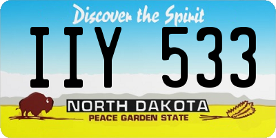 ND license plate IIY533