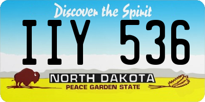 ND license plate IIY536