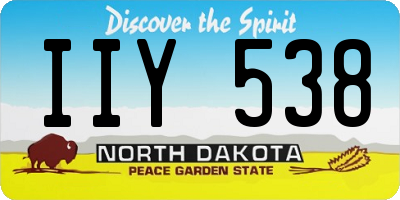 ND license plate IIY538