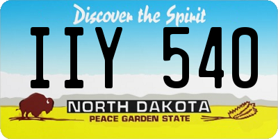 ND license plate IIY540