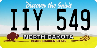 ND license plate IIY549