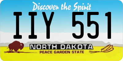 ND license plate IIY551