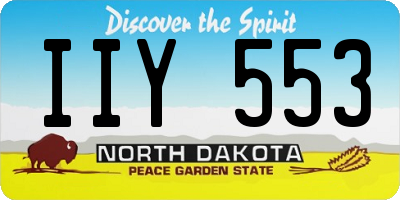 ND license plate IIY553