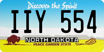 ND license plate IIY554