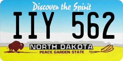 ND license plate IIY562