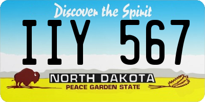 ND license plate IIY567