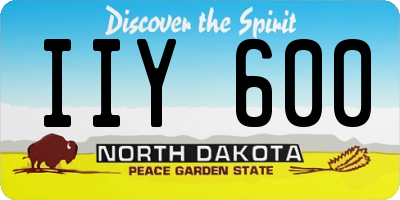 ND license plate IIY600