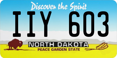 ND license plate IIY603