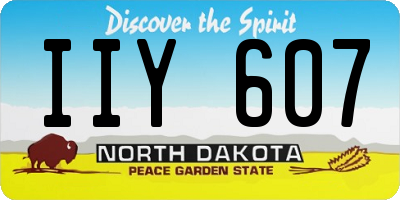 ND license plate IIY607