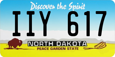 ND license plate IIY617