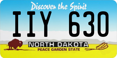 ND license plate IIY630