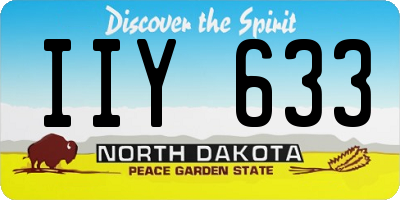 ND license plate IIY633