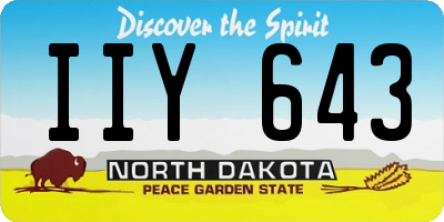 ND license plate IIY643
