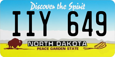 ND license plate IIY649
