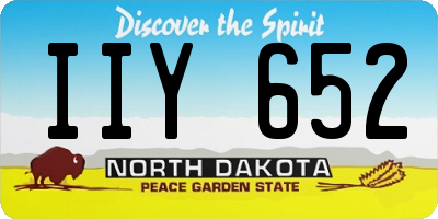 ND license plate IIY652