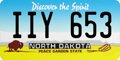 ND license plate IIY653